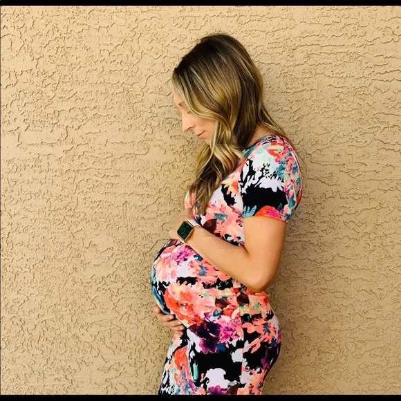 Pinkblush | Dresses | Pink Floral Maternity Baby Shower Dress Size Small |  Poshmark
